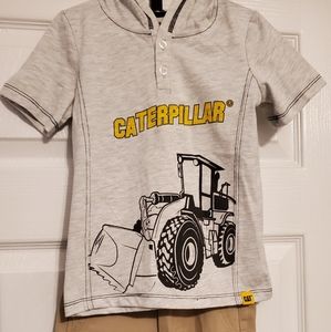 Caterpillar, boys, size 4T, 2-piece short set